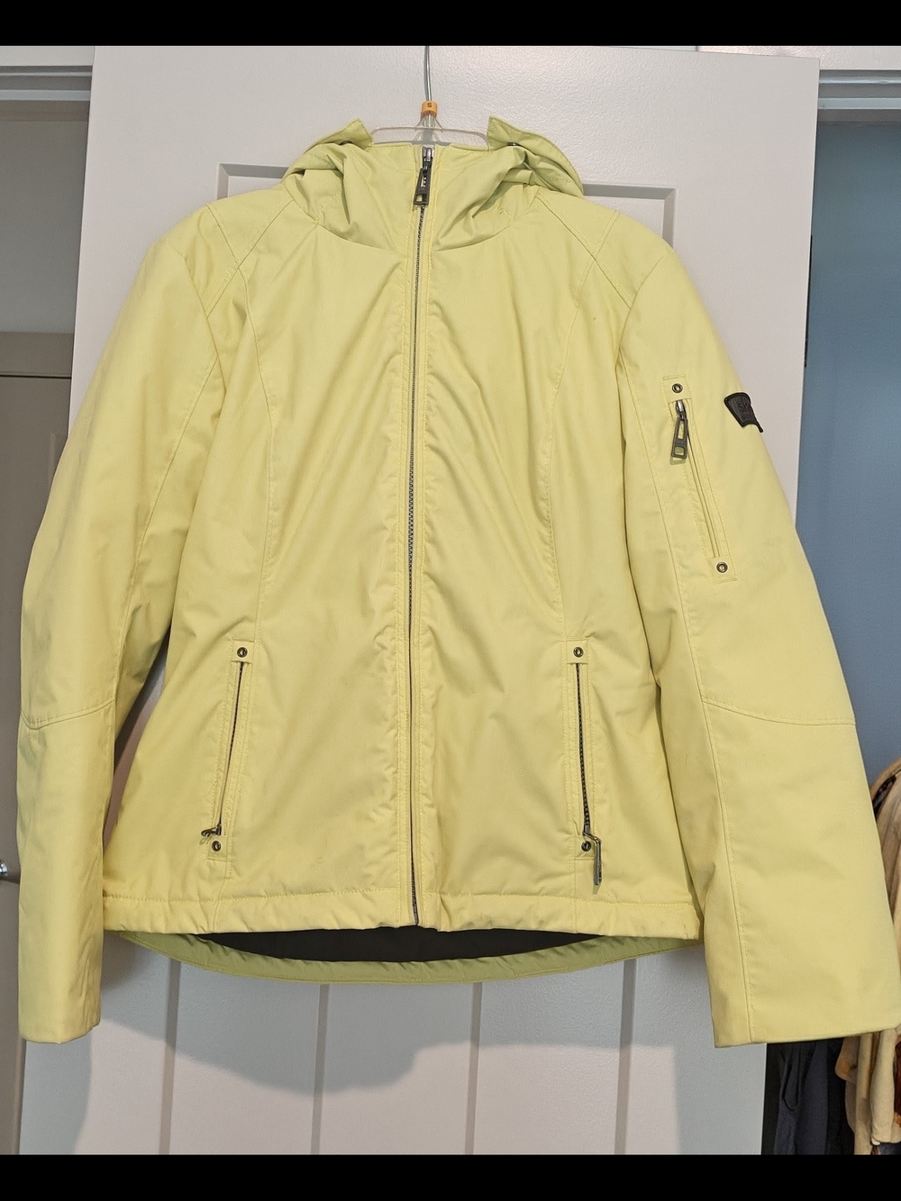 Women's Yellow Ski Jacket with Hood